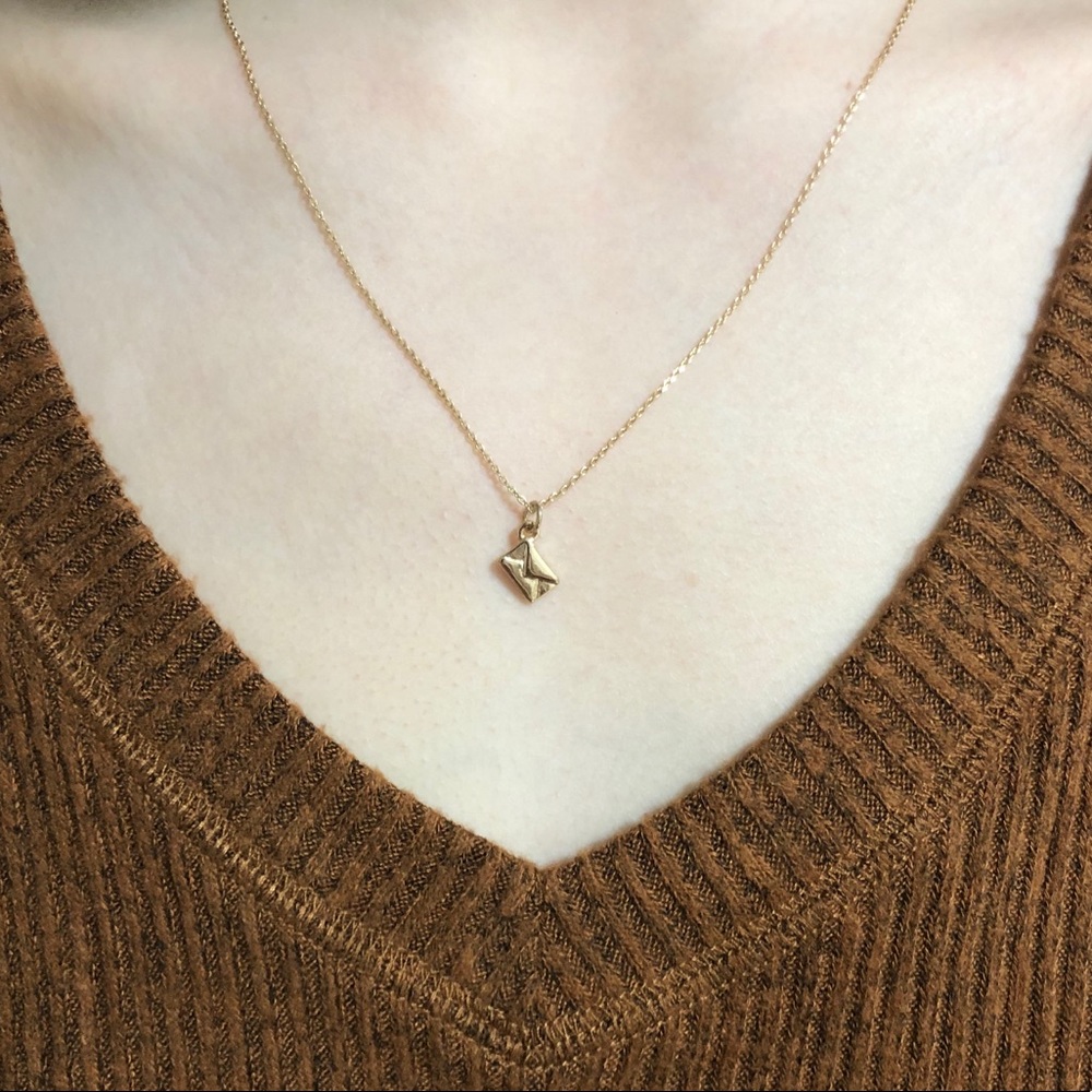 Golden Envelope Necklace UO